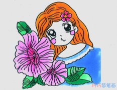 怎么画儿童简笔画花仙子小女孩的画法教程