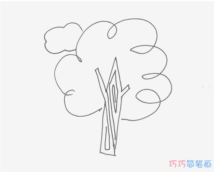 树爷爷简笔画画法图片步骤