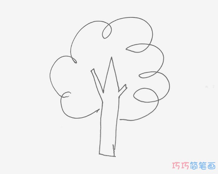 树爷爷简笔画画法图片步骤