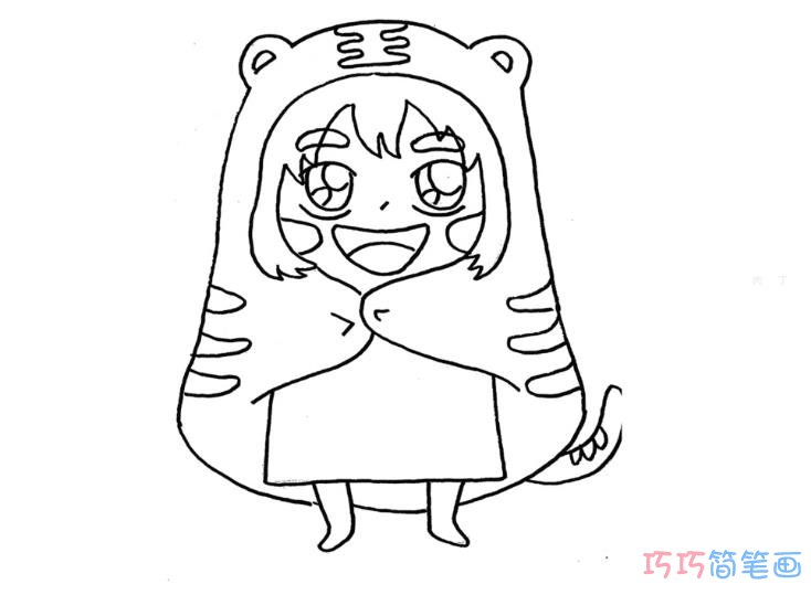 教你画卡通小宝宝的画法图解教程 幼儿园简笔画步骤图片