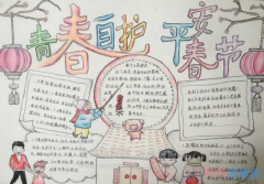 欢乐中国年 春节手抄报怎么画简单又漂亮小学生