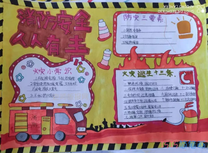 消防安全日手抄报 消防安全宣传知识