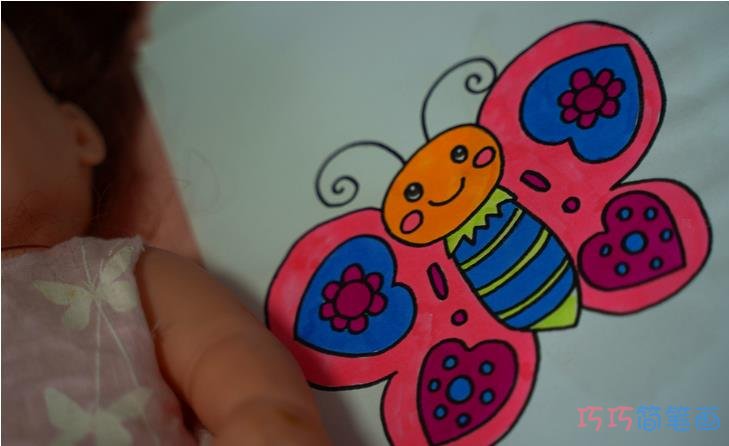 儿童简笔画小蝴蝶的画法图解教程