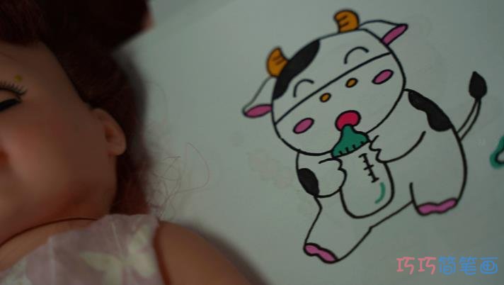 怎么画小牛的画法步骤 儿童简单可爱简笔画图片