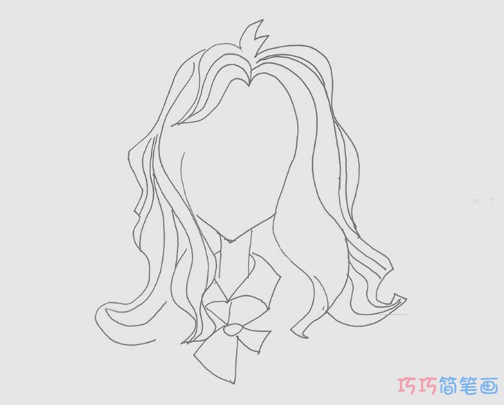 7-9岁儿童简笔画教程 带颜色小女孩的画法图解教程