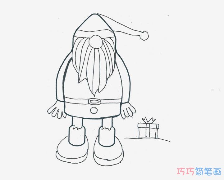 最简单简笔画大全 卡通圣诞老人怎么画最简单