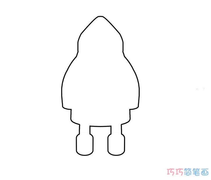 漂亮简笔画教程 色彩小圣诞老人怎么画简单又好看