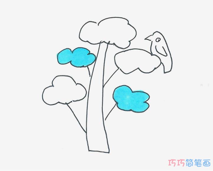 5岁简笔画启蒙教程 小大树怎么画