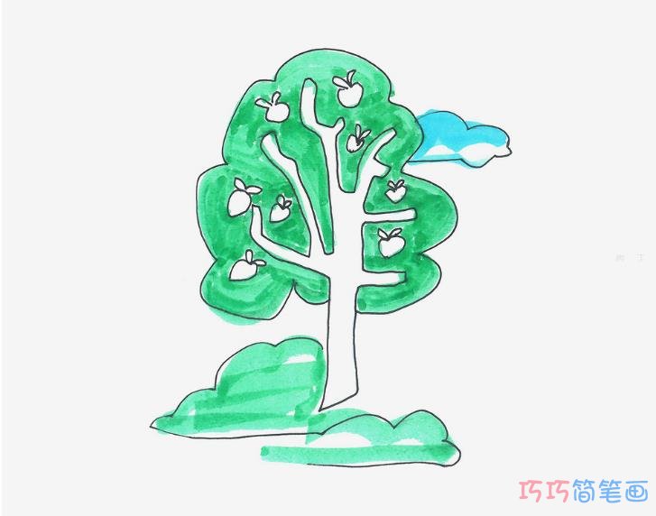 3-6岁简笔画启蒙教程 大树怎么画