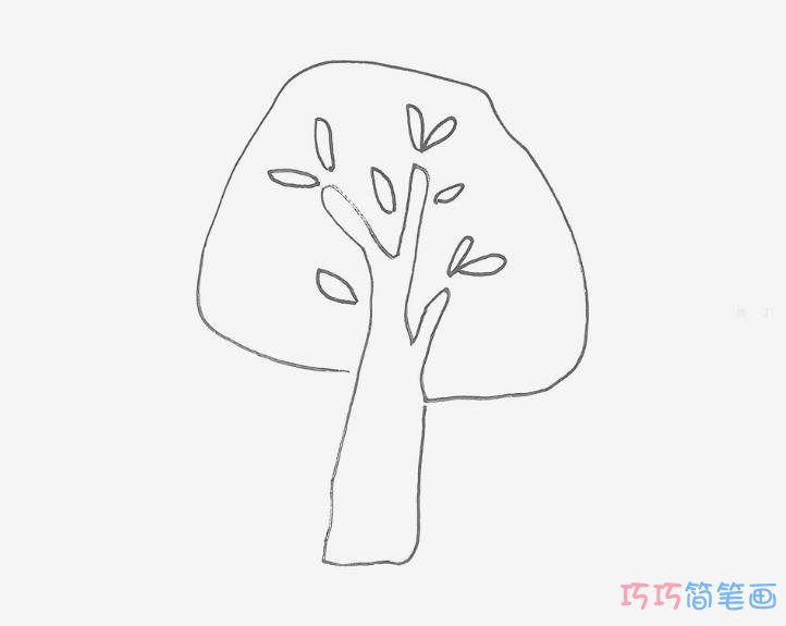 7-9岁儿童画教程 大树怎么画最简单
