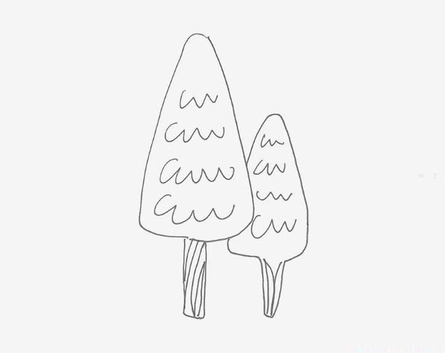 6岁儿童画教程 卡通小大树的画法
