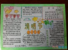 五年级清明节手抄报简笔画怎么画简单又漂亮小学生