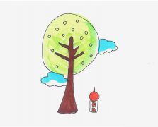 幼儿简笔画大树怎么画 涂色大树的画法教程手绘
