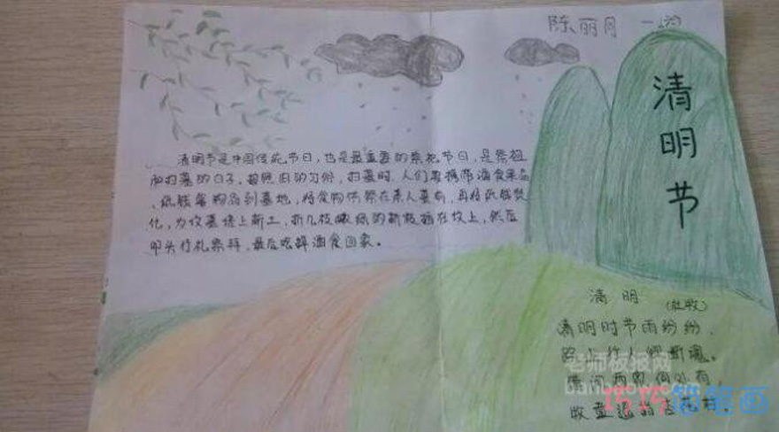 清明节习俗手抄报图片