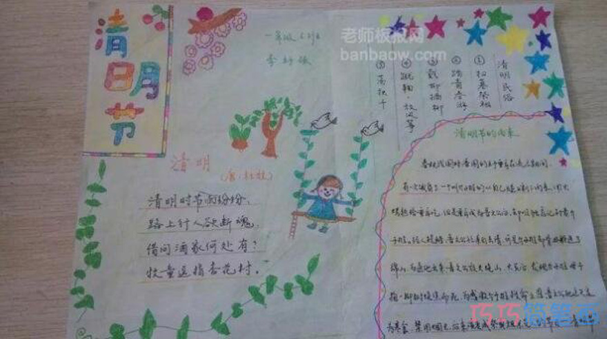 清明节习俗手抄报图片