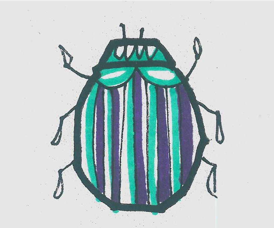 简笔画图片有颜色瓢虫怎么画 可爱瓢虫画法