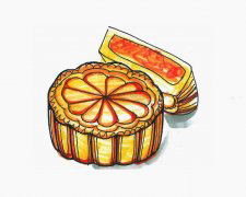 中秋月饼怎么画手绘 中秋月饼简笔画步骤图片