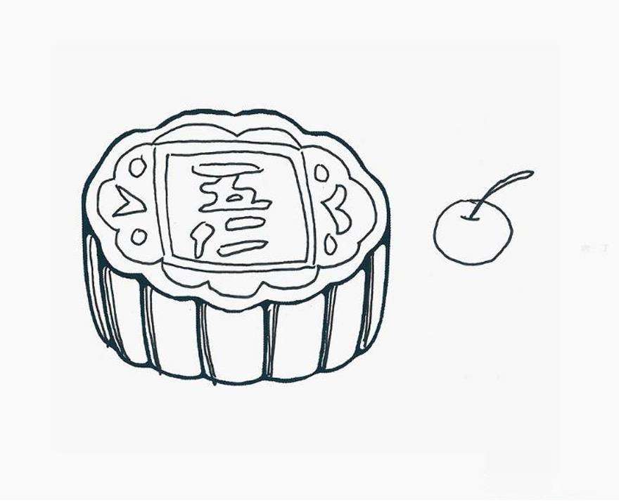 中秋节月饼怎么画简单又漂亮涂色带步骤