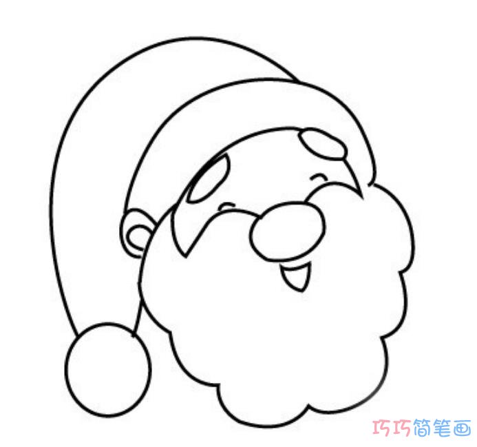 一步一步绘画圣诞老人简笔画填色简单又可爱