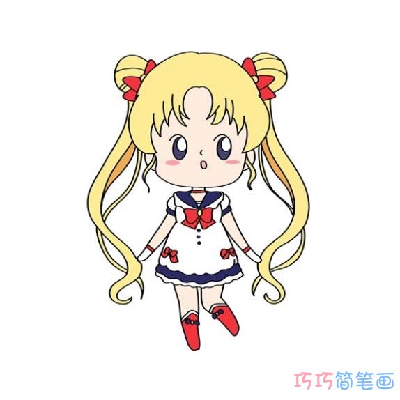 小女孩怎么画漂亮涂色 小女孩简笔画步骤图解