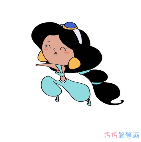 小女孩的画法步骤填色 小女孩漂亮简笔画图片