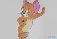 卡通老鼠怎么画带步骤涂色简单又漂亮