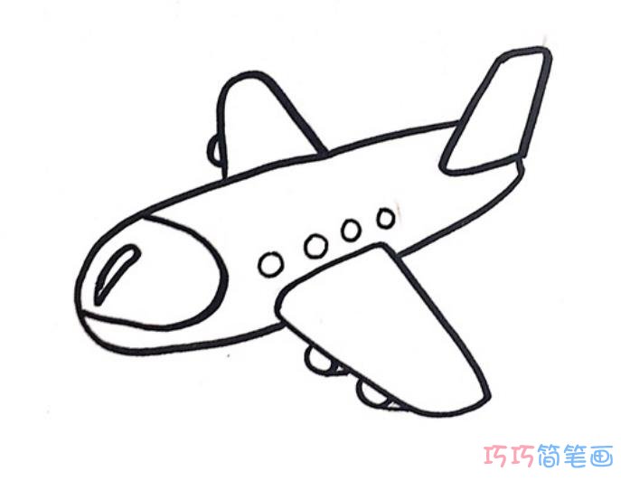 一步一步绘画飞机简笔画填色简单又可爱