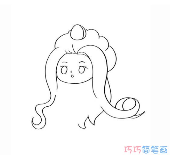 小女孩怎么画好看涂色 小女孩简笔画可爱步骤图解