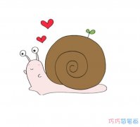 蜗牛怎么画好看涂色 蜗牛简笔画步骤图解