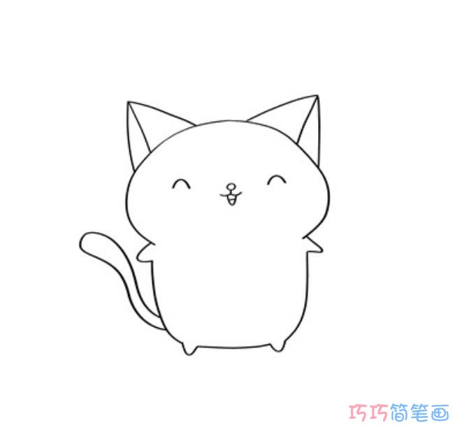 小猫咪的画法带步骤简单又好看涂颜色