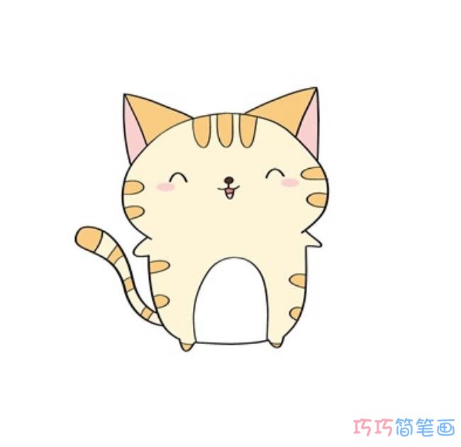 小猫咪的画法带步骤简单又好看涂颜色