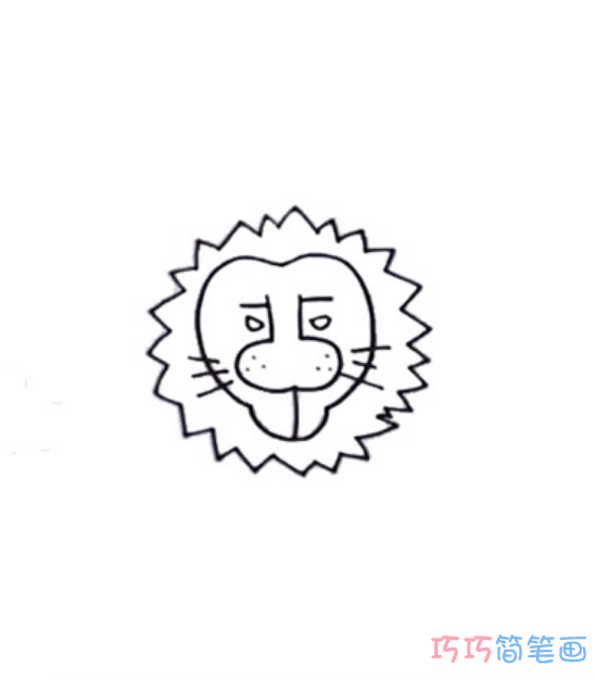 一步一步绘画小狮子简笔画填色简单又可爱