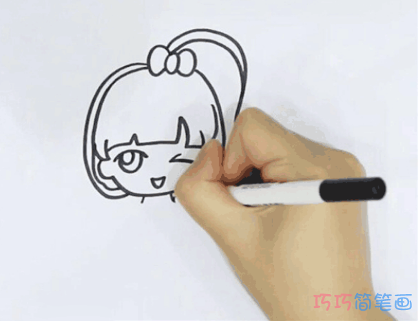 小女孩的画法带步骤漂亮又好看涂颜色