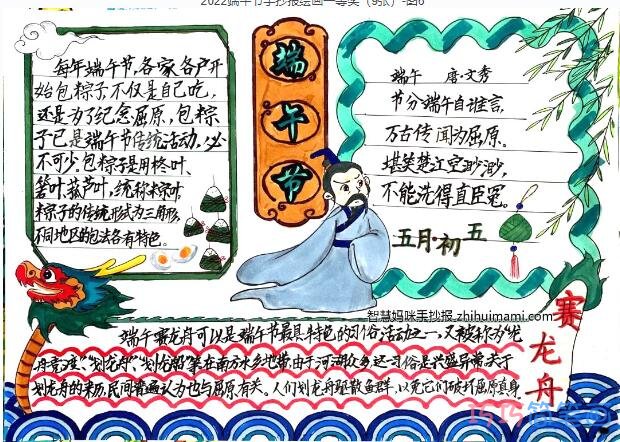 关于端午节手抄报简笔画怎么画简单又漂亮二年级