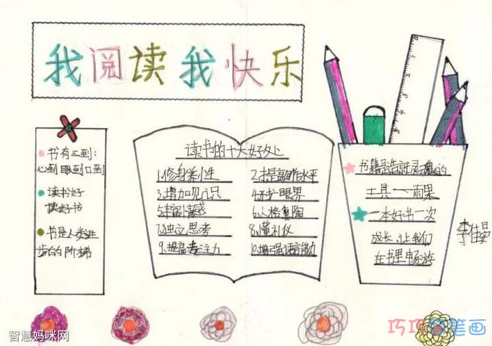 三年级世界读书日手抄报怎么画简单又漂亮一等奖