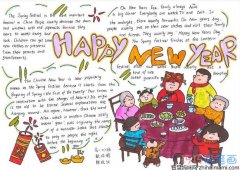 四年级弘扬中华优秀传统文化新年英语手抄报内容及图片简单又好看
